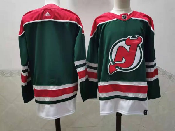 Men's New Jersey Devils Green Blank NHL Jersey